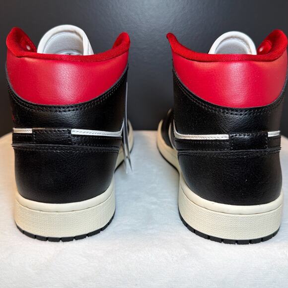 Air Jordan 1 Mid “Black Sail Gym Red” – BQ6472-061 | 12W/10.5M main image 5